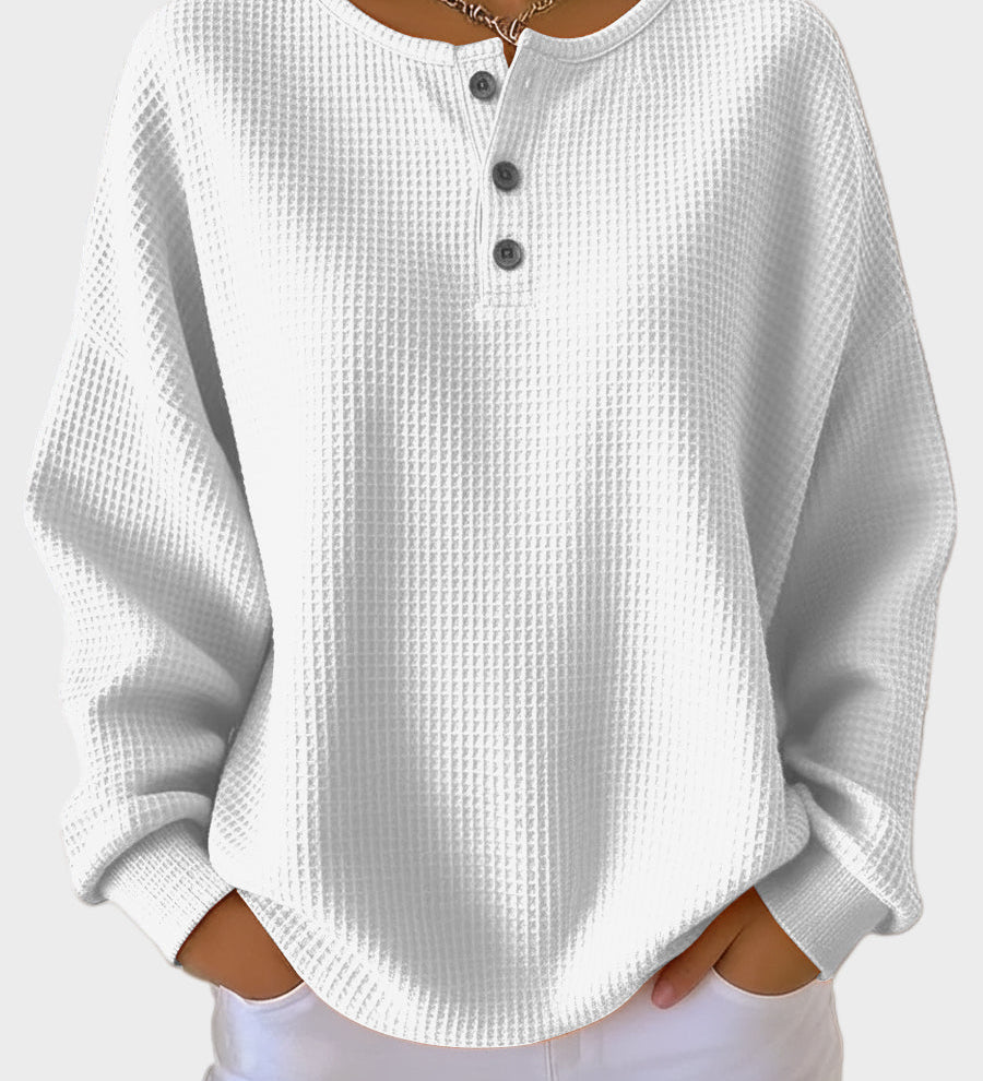 Anne - Henley majica od waffle pletiva