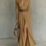 Suzanne - Maxi haljina s rever kragnom