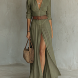 Suzanne - Maxi haljina s rever kragnom