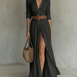 Suzanne - Maxi haljina s rever kragnom