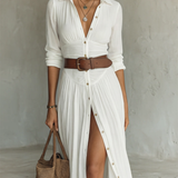 Suzanne - Maxi haljina s rever kragnom