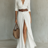 Suzanne - Maxi haljina s rever kragnom