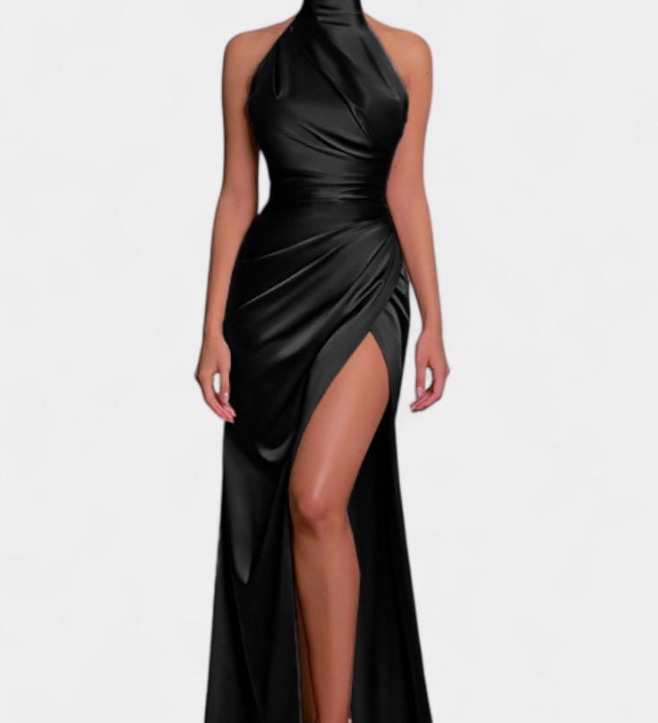 Katarina Halter Haljina s Dramatičnim Bočnim Raskorakom