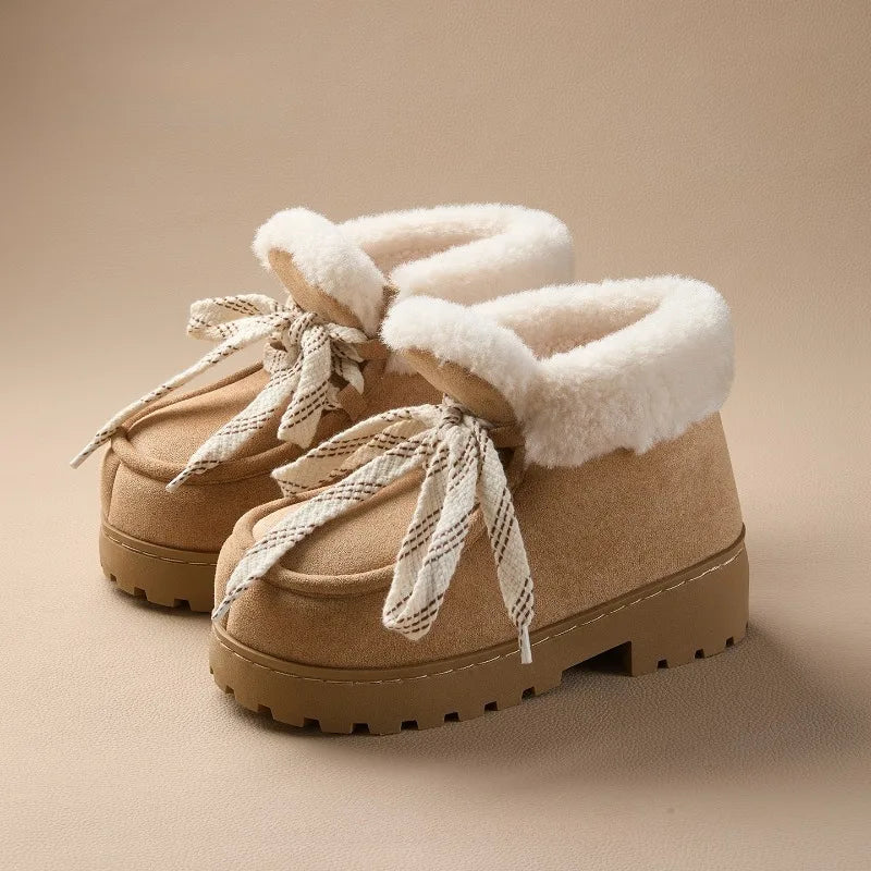 Caty | Čizme s platformom od sintetičke nubuk kože s mekanim i toplim dodirom