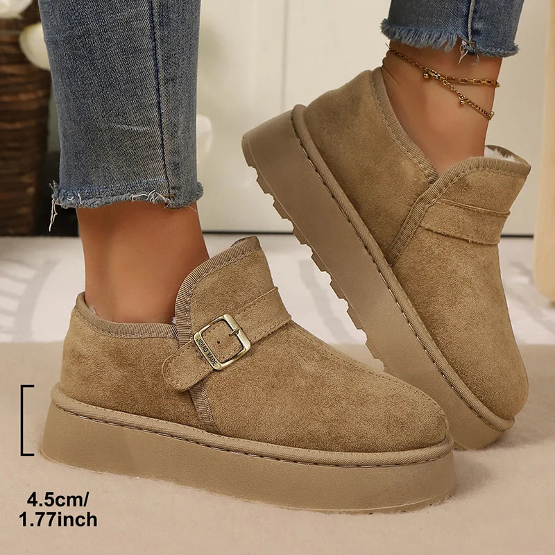 Aurora | Čizme s platformom od sintetičke ante s toplom podlogom i protukliznom potplatom