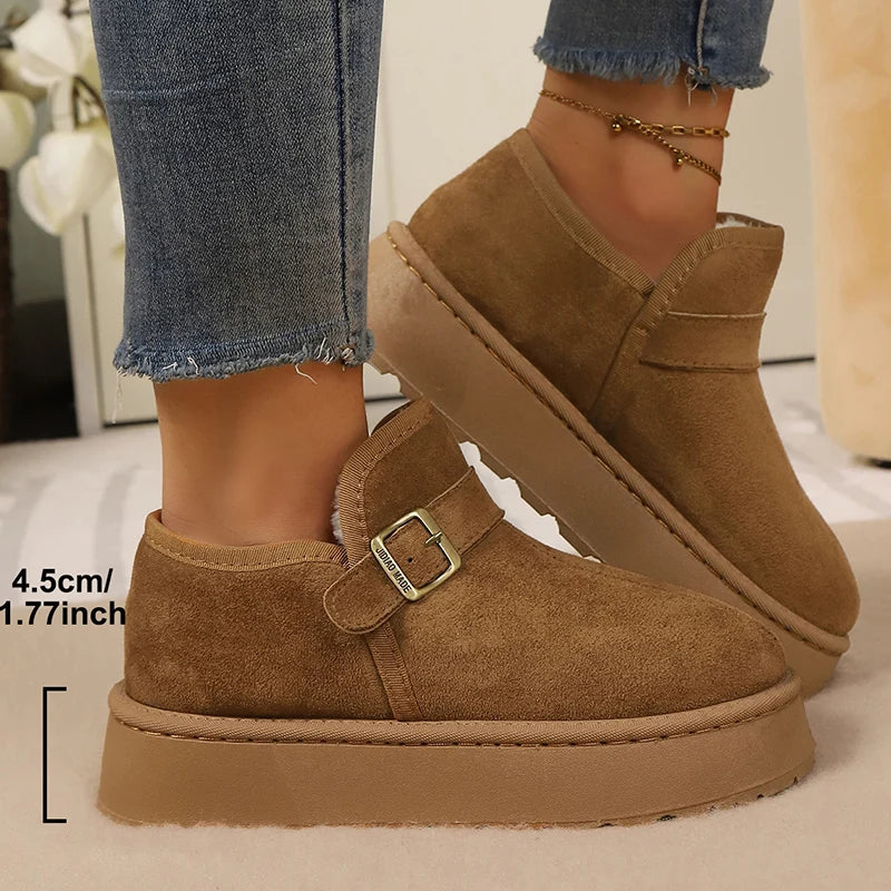 Aurora | Čizme s platformom od sintetičke ante s toplom podlogom i protukliznom potplatom